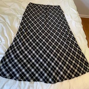 Black and white plaid long skirt - L - Wild fable - Used